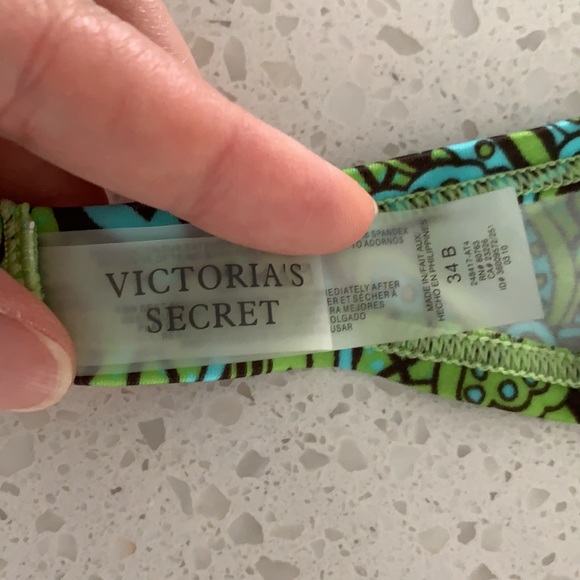 NWOT VICTORIA’S SECRET Green Print Padded Bikini - Picture 9 of 11
